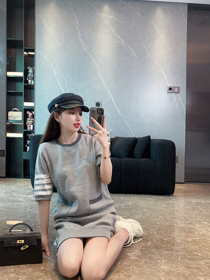 Women's 4-Bar Pocket Mini Dress | Thom Browne