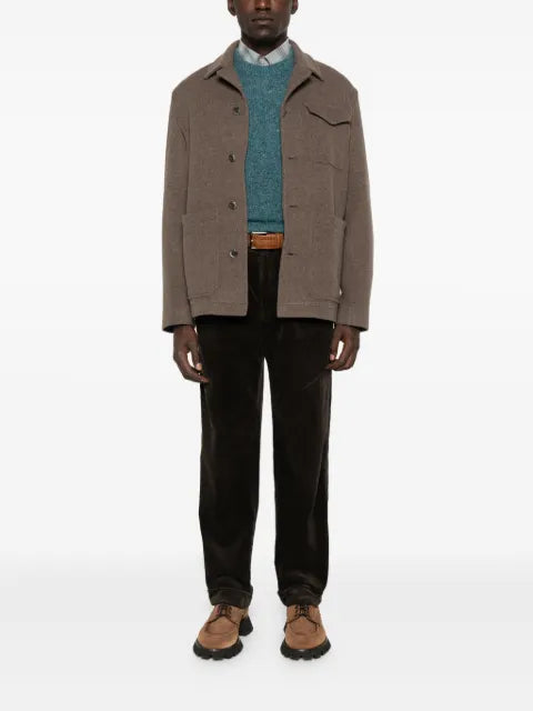 Herno button-fastening patch-pocket jacket