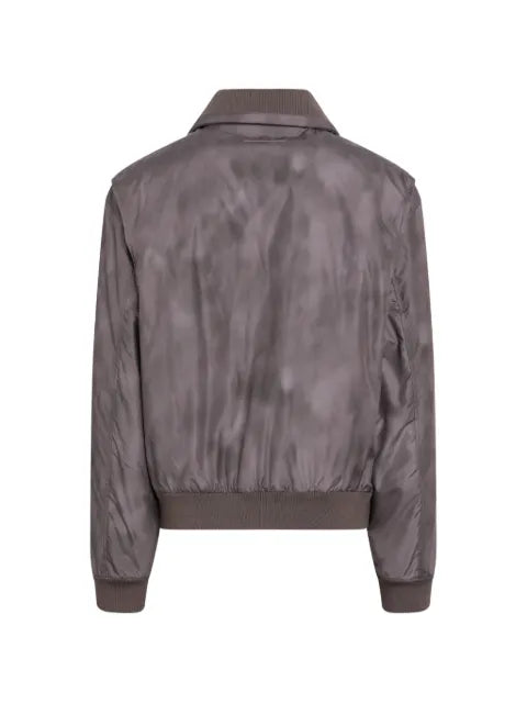 MM6 Maison Margiela zip-up ribbed-trim jacket