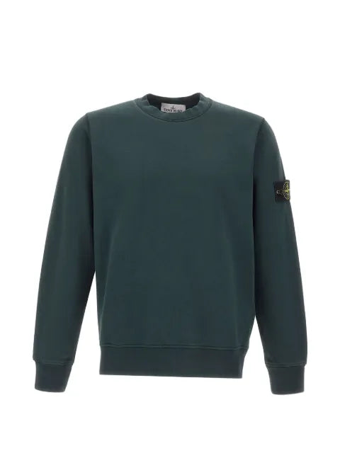 Stone Island 610060 organic-cotton-fleece regular-fit crewneck sweatshirt with raglan sleeves