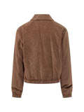 AMI Paris brown corduroy cotton padded jacket with Ami de Coeur