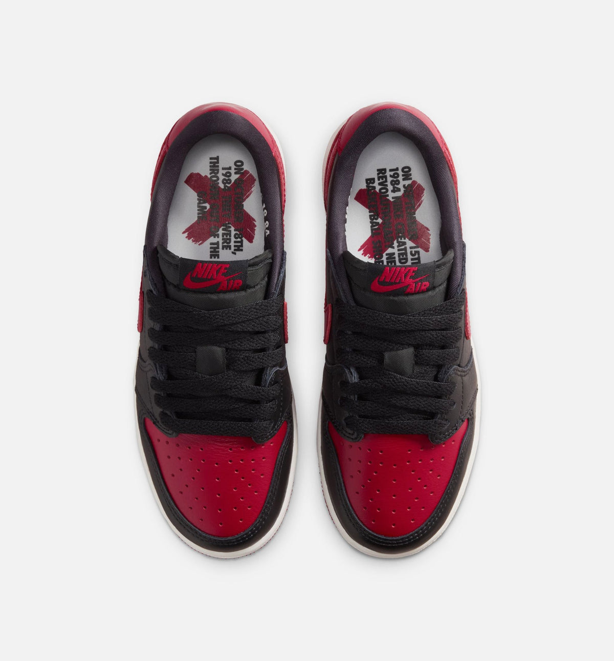 Air Jordan 1 Retro Low OG Banned Youth Sneakers - Black/Varsity Red/Summit White