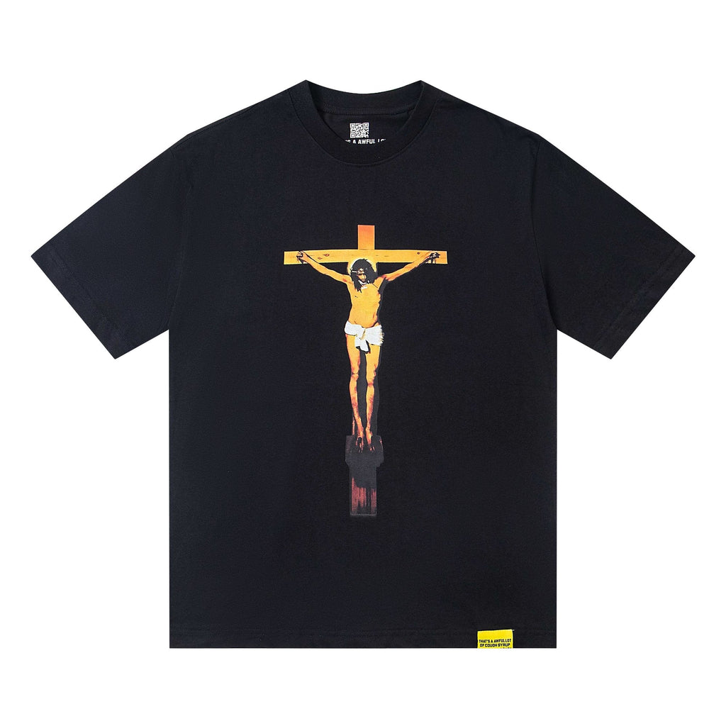 THAT'S A AWFUL LOT OF COUGH SYRUP Free Jeff Crucifix Graphic T-Shirt