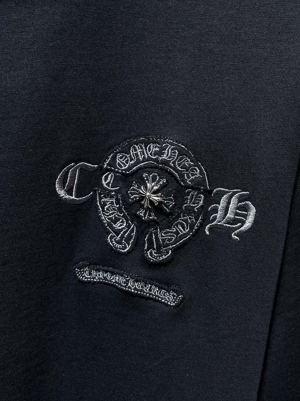 Chrome Hearts Cross & Horseshoe Embroidered Short-Sleeve T-Shirt