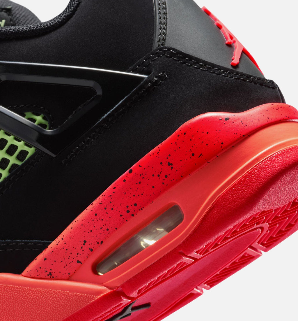 Air Jordan 4 Retro "Black Infrared 23" Big Kids' Shoe – Black/Infrared 23/Bright Mango