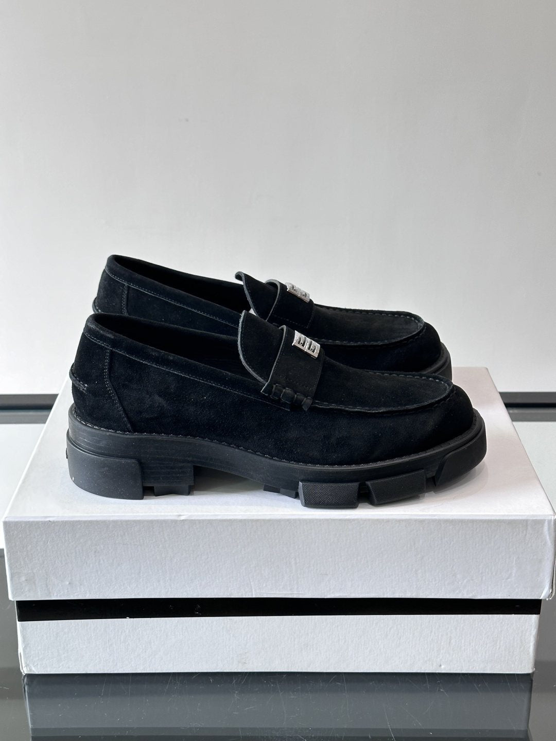 Givenchy Men's Suede Lug-Sole Loafers