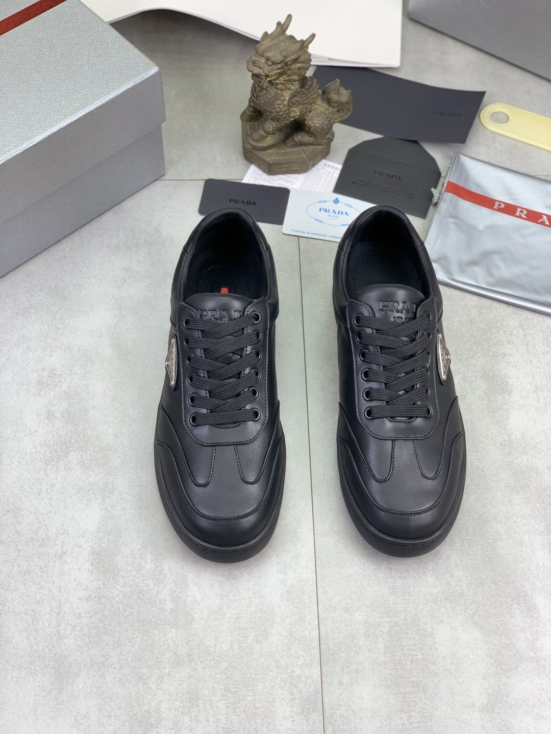 Prada Paneled Low-Top Sneakers