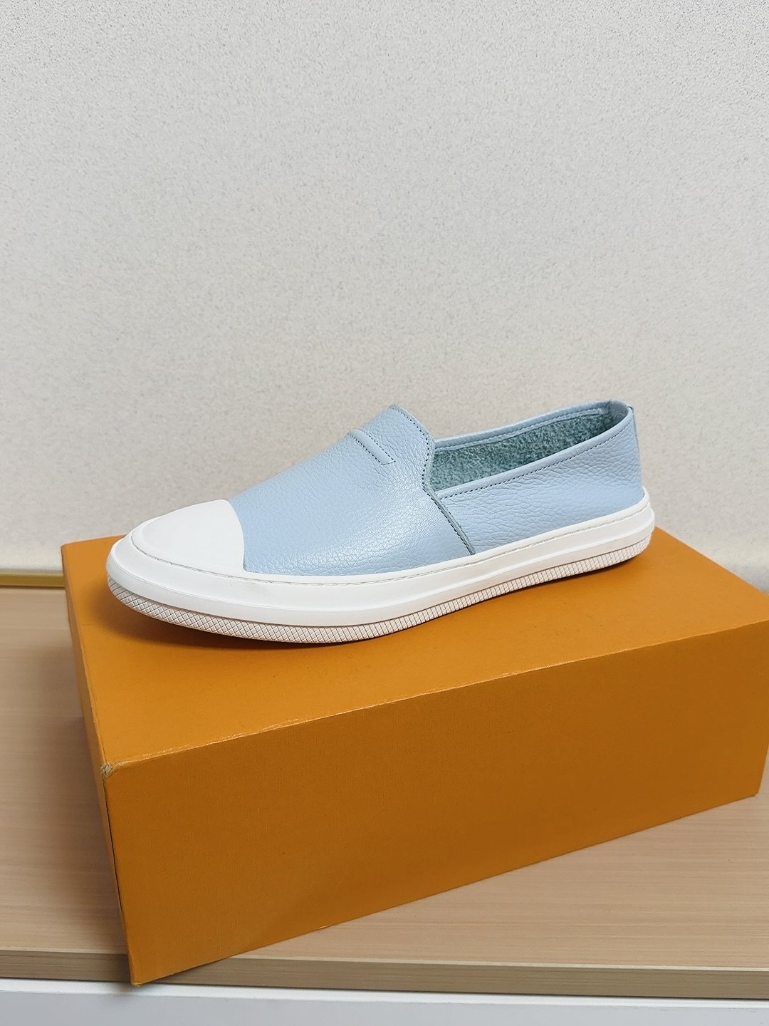 Gucci White-Toe Slip-On Shoes